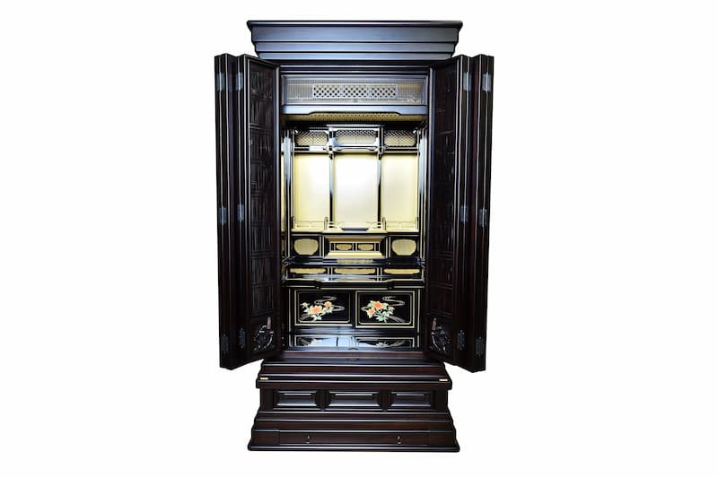 みどりや仏壇店『黒檀 消粉蒔絵 57-25』 商品画像1