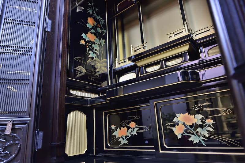 みどりや仏壇店『黒檀 消粉蒔絵 57-25』 商品画像3