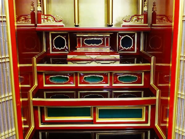 銭辰堂 美術仏壇 朱漆塗モダン 各宗派用3-3