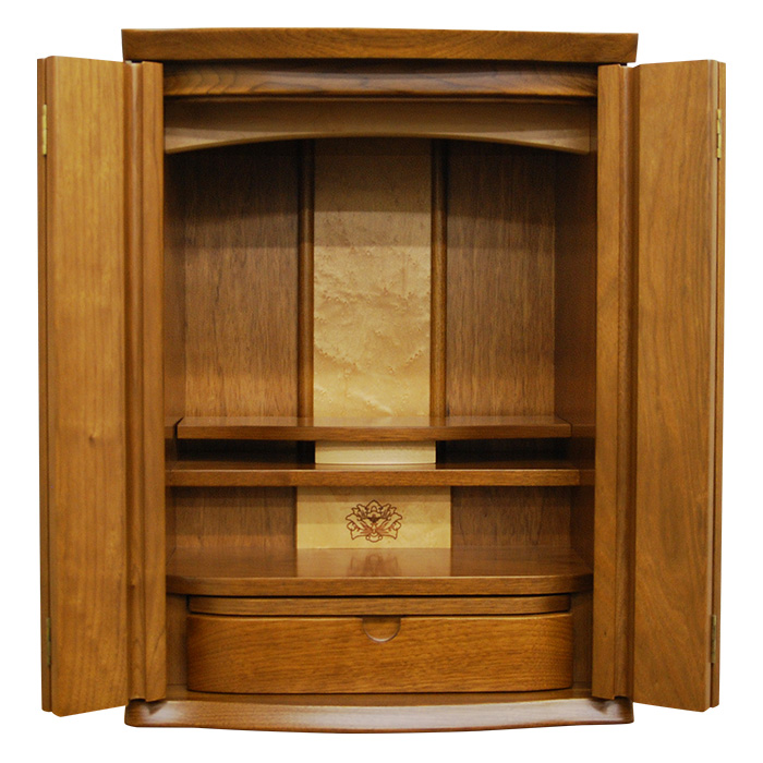 安田松慶堂 家具調モダン仏壇 クルミ 16号・18号(上置き)