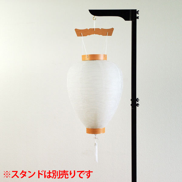 お仏壇の浜屋　初盆用　吊り提灯　白紋天　商品画像1