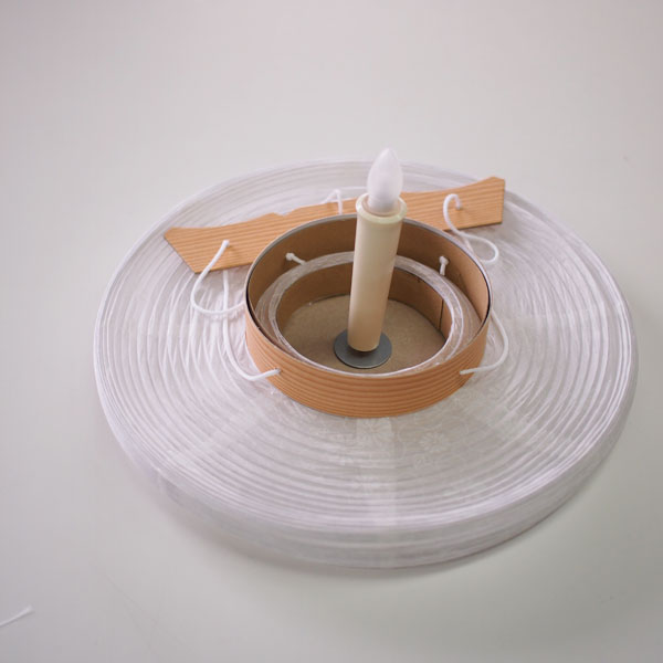 お仏壇の浜屋　初盆用　吊り提灯　白紋天　商品画像2