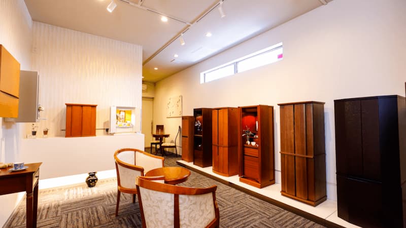 おの佛宝堂 真美ヶ丘本店別館ショールーム 内観写真